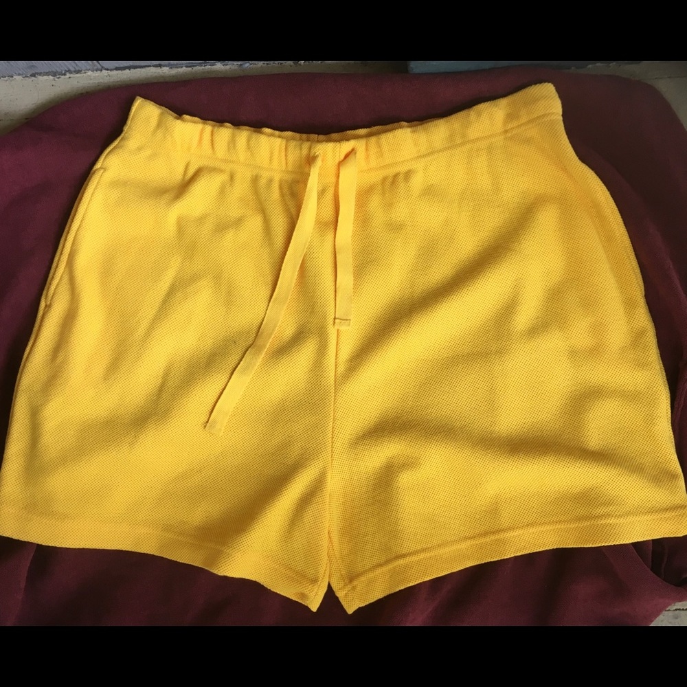 Vintage 90s Express Tricot Marigold Yellow Shorts